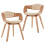 Dining chairs 2 units curved wood and synthetic leather by vidaXL, dining chairs - Ref: Foro24-287387, Price: 289,27 €, Disco...