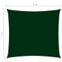 Square dark green Oxford fabric shade sail 5x5 m by vidaXL, Umbrellas - Ref: Foro24-135471, Price: 75,99 €, Discount: %