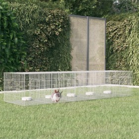 Rabbit cage 5 panels galvanized iron 273x79x54 cm by vidaXL, Cages and habitats for small animals - Ref: Foro24-171571, Price...