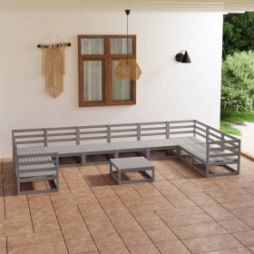 Gartenmöbel-Set 11-teilig aus massivem Kiefernholz von vidaXL, Gartensets - Ref: Foro24-3076276, Preis: 750,71 €, Rabatt: %