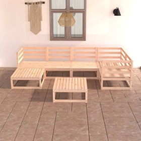 Gartenmöbel-Set 7-teilig aus massivem Kiefernholz von vidaXL, Gartensets - Ref: Foro24-3075689, Preis: 407,99 €, Rabatt: %