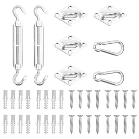 Sail awning accessory set 8 pcs stainless steel by vidaXL, Accessories for awnings - Ref: Foro24-310243, Price: 16,81 €, Disc...