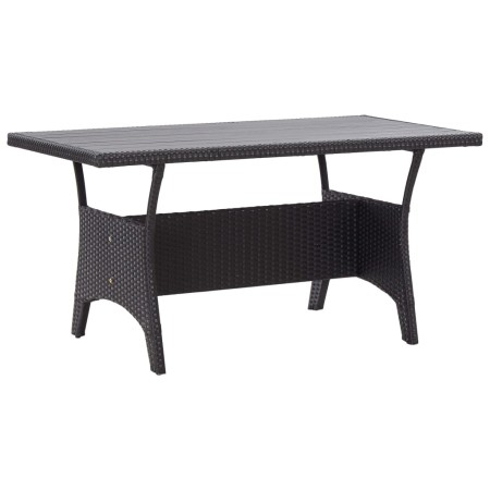 Mesa de jardín ratán sintético negro 120x70x66 cm de vidaXL, Mesas de jardín - Ref: Foro24-316585, Precio: 222,99 €, Descuent...