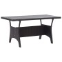 Black synthetic rattan garden table 120x70x66 cm by vidaXL, Garden tables - Ref: Foro24-316585, Price: 222,05 €, Discount: %