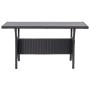 Black synthetic rattan garden table 120x70x66 cm by vidaXL, Garden tables - Ref: Foro24-316585, Price: 222,05 €, Discount: %