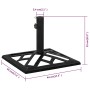 Black cast iron parasol base 44x44x31 cm by vidaXL, Umbrella bases - Ref: Foro24-317763, Price: 55,26 €, Discount: %