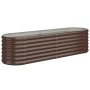 Brown powder coated steel flower bed planter 152x40x36 cm by vidaXL, Pots and planters - Ref: Foro24-318870, Price: 42,19 €, ...