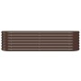 Brown powder coated steel flower bed planter 152x40x36 cm by vidaXL, Pots and planters - Ref: Foro24-318870, Price: 42,19 €, ...