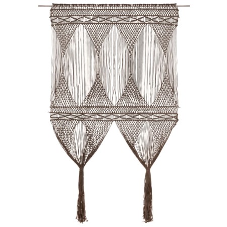 Taupe gray cotton macrame curtain 140x240 cm by vidaXL, Curtains and curtains - Ref: Foro24-323984, Price: 53,99 €, Discount: %