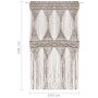 Cortina de macramé algodón gris taupé 140x240 cm de vidaXL, Cortinas y visillos - Ref: Foro24-323984, Precio: 50,77 €, Descue...