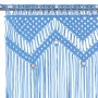 Cortina de macramé algodón azul 140x240 cm de vidaXL, Cortinas y visillos - Ref: Foro24-323986, Precio: 44,89 €, Descuento: %