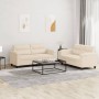 Sofagarnitur mit Kissen 2-teilig aus beigem Mikrofaserstoff von vidaXL, Sofas - Ref: Foro24-3202319, Preis: 455,99 €, Rabatt: %