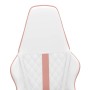 Silla gaming con masaje cuero sintético rosa y blanco de vidaXL, Sillones para videojuegos - Ref: Foro24-345565, Precio: 117,...