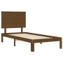 Estructura de cama con cabecero madera maciza marrón miel de vidaXL, Camas y somieres - Ref: Foro24-3193624, Precio: 111,62 €...