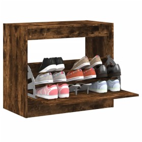 Smoked oak engineered wood shoe rack 80x42x69 cm by vidaXL, Shoe racks and shoe organizers - Ref: Foro24-840005, Price: 65,99...