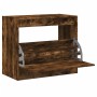 Zapatero de madera de ingeniería roble ahumado 80x42x69 cm de vidaXL, Zapateros y organizadores de calzado - Ref: Foro24-8400...