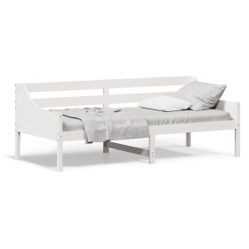 Solid white pine wood sofa bed 100x200 cm by vidaXL, Beds and slatted bases - Ref: Foro24-842835, Price: 118,47 €, Discount: %