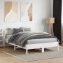 Bed frame with white pine wood headboard 140x190 cm by vidaXL, Beds and slatted bases - Ref: Foro24-842767, Price: 131,13 €, ...