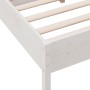 Bed frame with white pine wood headboard 140x190 cm by vidaXL, Beds and slatted bases - Ref: Foro24-842767, Price: 131,13 €, ...