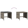 Garden stools with cushions 4 pcs gray PE rattan 41x41x36 cm by vidaXL, Outdoor ottomans - Ref: Foro24-365043, Price: 90,39 €...