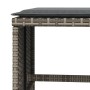 Gartenhocker mit Kissen 4 Stück graues PE-Rattan 41x41x36 cm von vidaXL, Hocker für den Außenbereich - Ref: Foro24-365043, Pr...