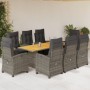 Garden dining set 9 pieces and gray synthetic rattan cushions by vidaXL, Garden sets - Ref: Foro24-3212712, Price: 1,00 €, Di...