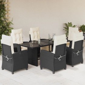 7-piece garden dining set with black synthetic rattan cushions by vidaXL, Garden sets - Ref: Foro24-3212918, Price: 842,64 €,...