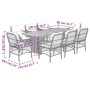 Garden dining set 9 pieces and gray synthetic rattan cushions by vidaXL, Garden sets - Ref: Foro24-3212075, Price: 974,28 €, ...