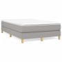 Box spring bed with light gray fabric mattress 120x190 cm by vidaXL, Beds and slatted bases - Ref: Foro24-3269664, Price: 334...