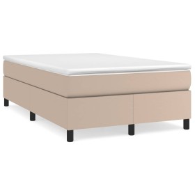 Box spring bed with cappuccino synthetic leather mattress 120x190cm by vidaXL, Beds and slatted bases - Ref: Foro24-3269702, ...