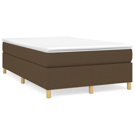 Cama box spring con colchón tela marrón oscuro 120x190 cm de vidaXL, Camas y somieres - Ref: Foro24-3269693, Precio: 341,41 €...