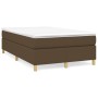 Cama box spring con colchón tela marrón oscuro 120x190 cm de vidaXL, Camas y somieres - Ref: Foro24-3269693, Precio: 352,99 €...