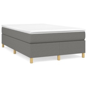 Cama box spring con colchón tela gris oscuro 120x190 cm de vidaXL, Camas y somieres - Ref: Foro24-3269691, Precio: 354,64 €, ...