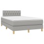 Cama box spring con colchón y LED tela gris claro 120x190 cm de vidaXL, Camas y somieres - Ref: Foro24-3270109, Precio: 380,7...