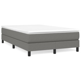 Cama box spring con colchón tela gris oscuro 120x190 cm de vidaXL, Camas y somieres - Ref: Foro24-3269658, Precio: 338,22 €, ...