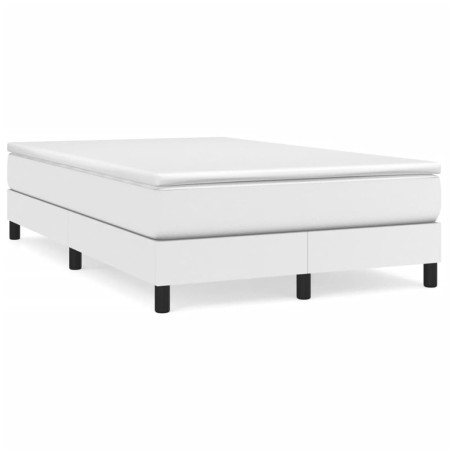 Cama box spring con colchón cuero sintético blanco 120x190 cm de vidaXL, Camas y somieres - Ref: Foro24-3269672, Precio: 354,...