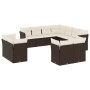 Garden sofa set 11 pcs with brown synthetic rattan cushions by vidaXL, Garden sets - Ref: Foro24-3218513, Price: 772,44 €, Di...