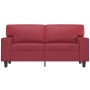 Sofá de 2 plazas de cuero sintético rojo tinto 120 cm de vidaXL, Sofás - Ref: Foro24-359415, Precio: 265,85 €, Descuento: %