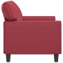 Two-seater red tinted synthetic leather sofa, 120 cm by vidaXL, Sofas - Ref: Foro24-359415, Price: 245,79 €, Discount: %