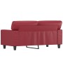 Sofá de 2 plazas de cuero sintético rojo tinto 120 cm de vidaXL, Sofás - Ref: Foro24-359415, Precio: 265,85 €, Descuento: %