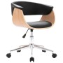 Swivel dining chair curved wood black synthetic leather by vidaXL, dining chairs - Ref: Foro24-287400, Price: 162,85 €, Disco...