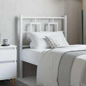 White metal headboard 80 cm by vidaXL, Headboards and footboards - Ref: Foro24-374317, Price: 29,99 €, Discount: %