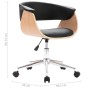 Swivel dining chair curved wood black synthetic leather by vidaXL, dining chairs - Ref: Foro24-287400, Price: 162,85 €, Disco...