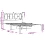 Estructura de cama con cabecero metal negro 120x190 cm de vidaXL, Camas y somieres - Ref: Foro24-374238, Precio: 100,47 €, De...