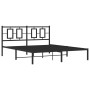 Estructura de cama con cabecero metal negro 160x200 cm de vidaXL, Camas y somieres - Ref: Foro24-374244, Precio: 108,97 €, De...