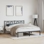 Estructura de cama con cabecero metal negro 160x200 cm de vidaXL, Camas y somieres - Ref: Foro24-374244, Precio: 108,97 €, De...