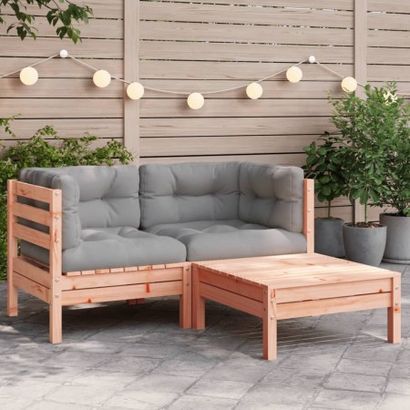 Garden sofa with cushions and footrest, 2 seats by vidaXL, Modular outdoor sofas - Ref: Foro24-838179, Price: 230,94 €, Disco...