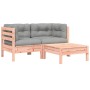 Gartensofa mit Kissen und Fußstütze 2 Sitze von vidaXL, Modulare Sofas für den Außenbereich - Ref: Foro24-838179, Preis: 230,...