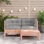 Gartensofa mit Kissen und Fußstütze 2 Sitze von vidaXL, Modulare Sofas für den Außenbereich - Ref: Foro24-838179, Preis: 230,...