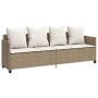 Lounger with beige synthetic rattan cushions by vidaXL, Loungers - Ref: Foro24-368348, Price: 235,99 €, Discount: %